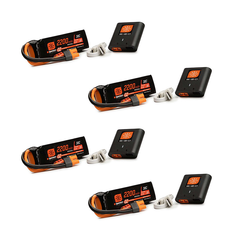 Spektrum Smart Powerstage Air Bundle: 2200mAh 3S G2 LiPo Battery / S120 Charger-SPMXPSA200