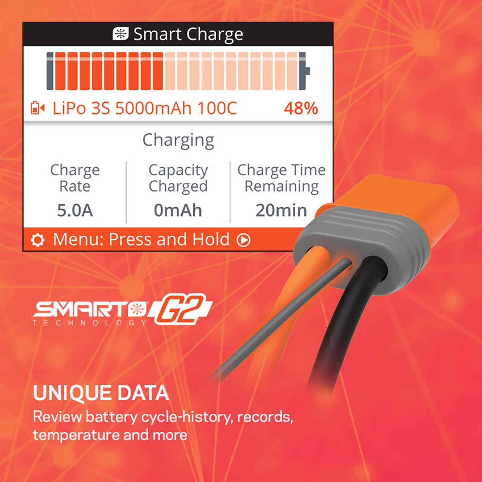 Spektrum Smart Powerstage Air Bundle: G2 2200mAh 3S LiPo IC3 & S155 Charger-SPMXPSA400