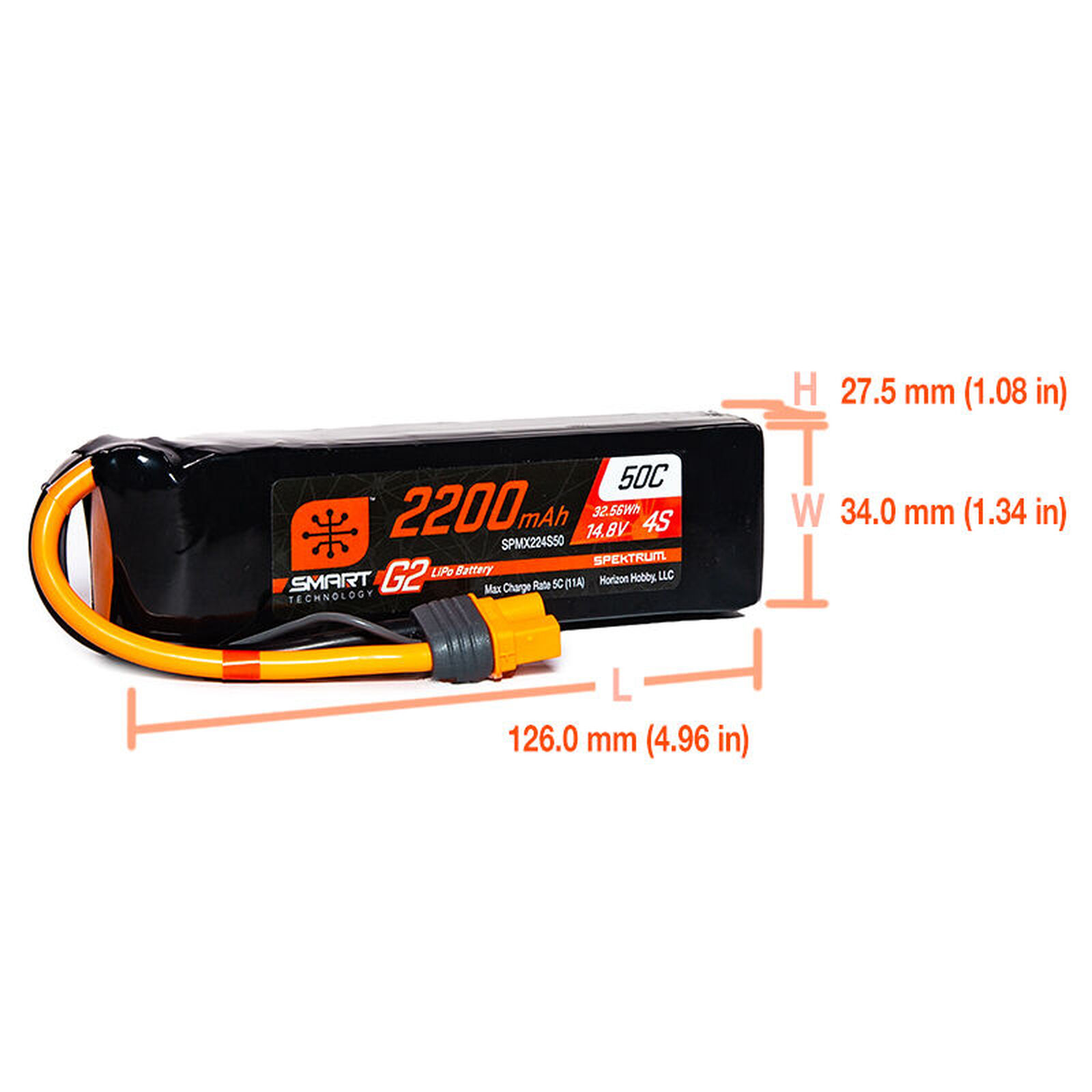 Spektrum Smart Powerstage Air Bundle: G2 2200mAh 4S 50C LiPo IC3 & S250 Charger-SPMXPSA500