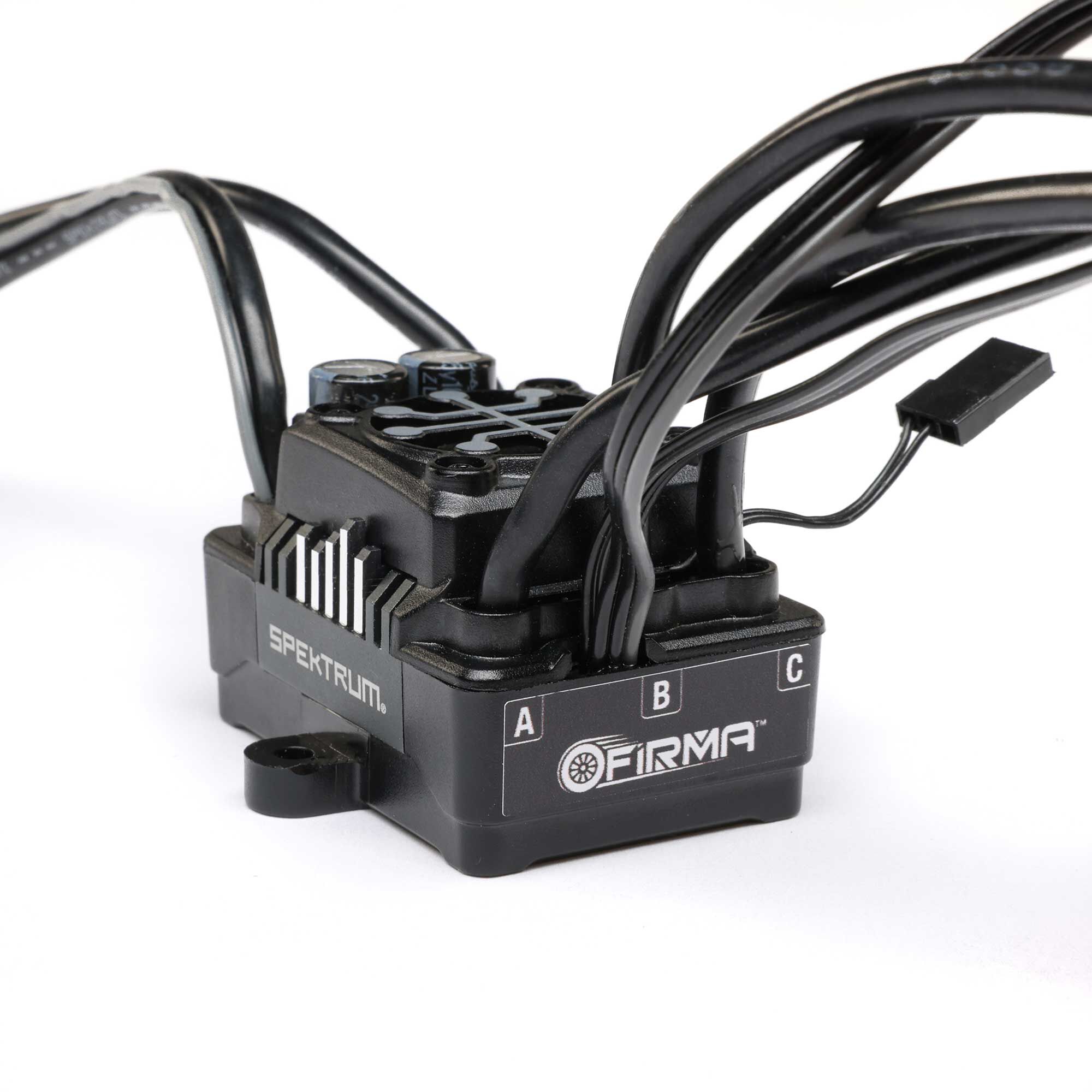 Spektrum Firma 130A Black Edition Brushless Smart ESC, 2S-4S: LMT 2.0-SPMXSE2130M
