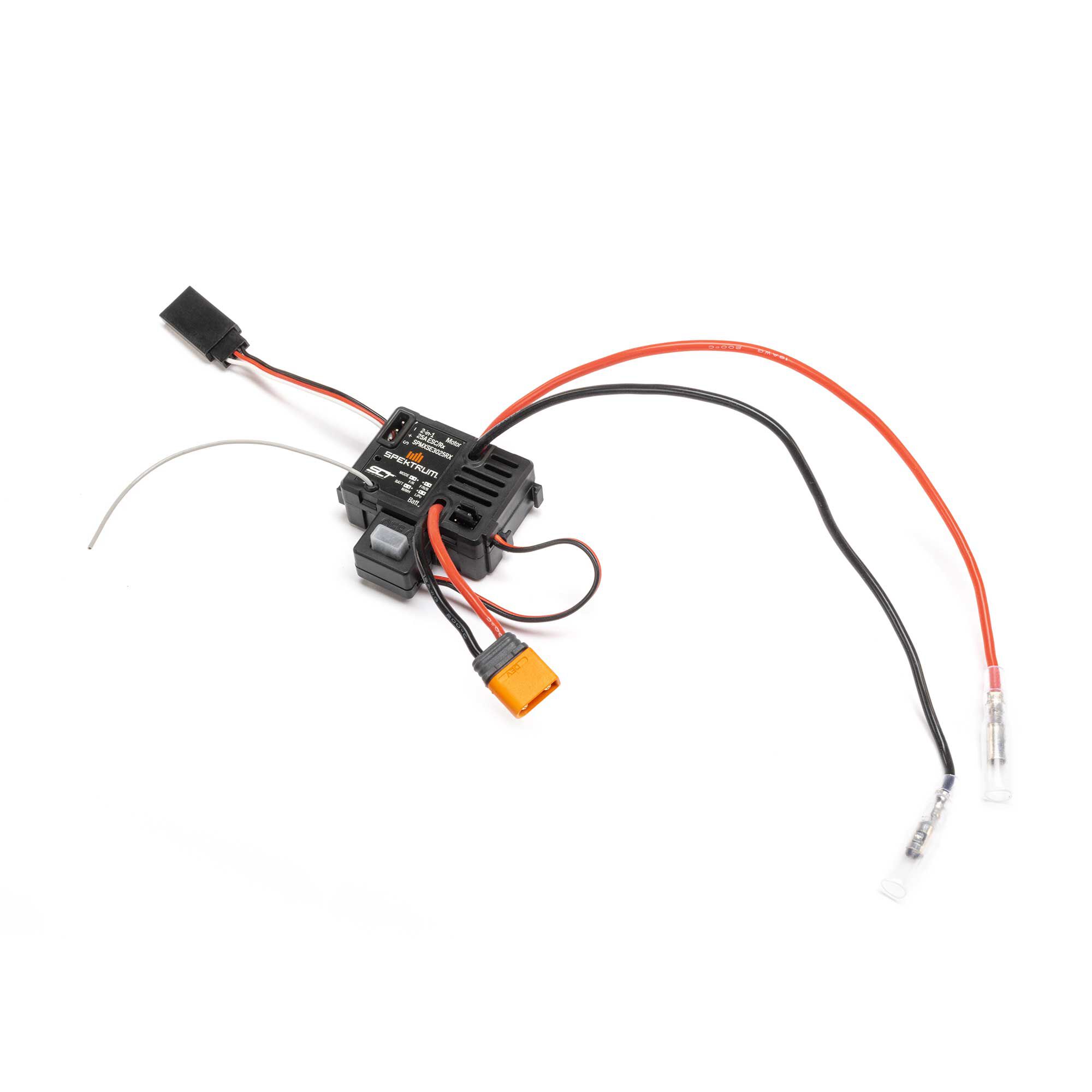Spektrum SLT 25A 2-in-1 ESC / Receiver Combo, IC2: 1:16 & 1:18-SPMXSE3025RX