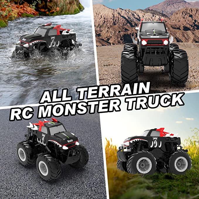 STEMTRON Amphibious (RTR) 1:20 Monster Truck Black For 3-8 Year Kids 7 display picture 1