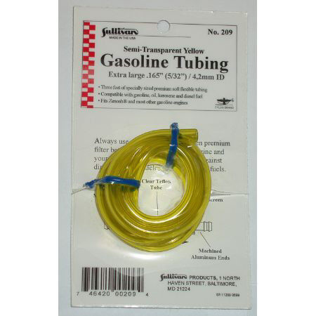 Sullivan Products Gas Tubing, 3', Extra-Large, 5/32", Yellow-SUL209