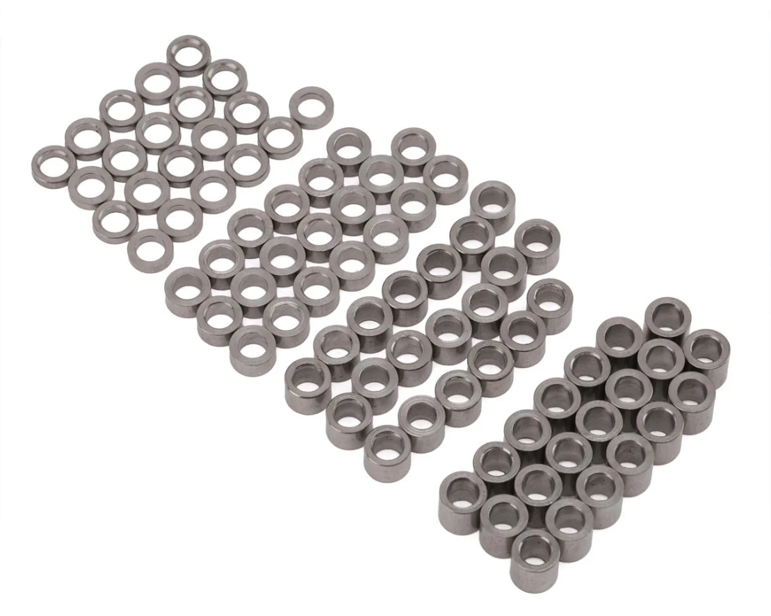 Injora 80pcs M2.5 Flat Stainless Steel Spacers For TRX4M-INJ4M-52