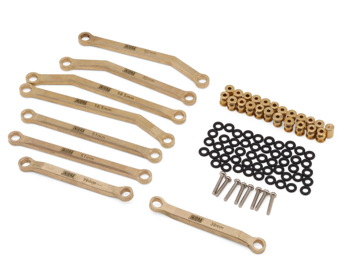 Injora Brass Chassis Links for SCX24 C10 JLU Bronco-INJSCX24-126