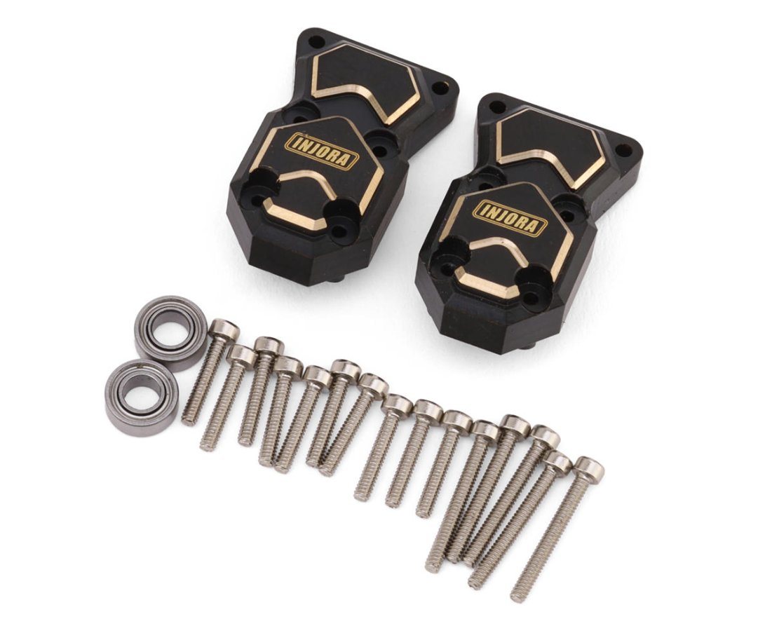Injora Black Brass  Differential Covers for SCX24 AX24-INJSCX24-93BK