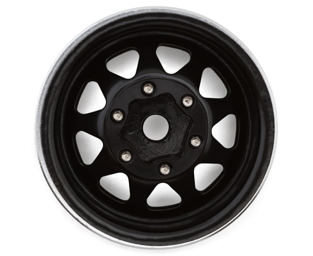 Injora 1.0" Stamped Steel Beadlock Wheels (W1004)-INJYQW-1004BK