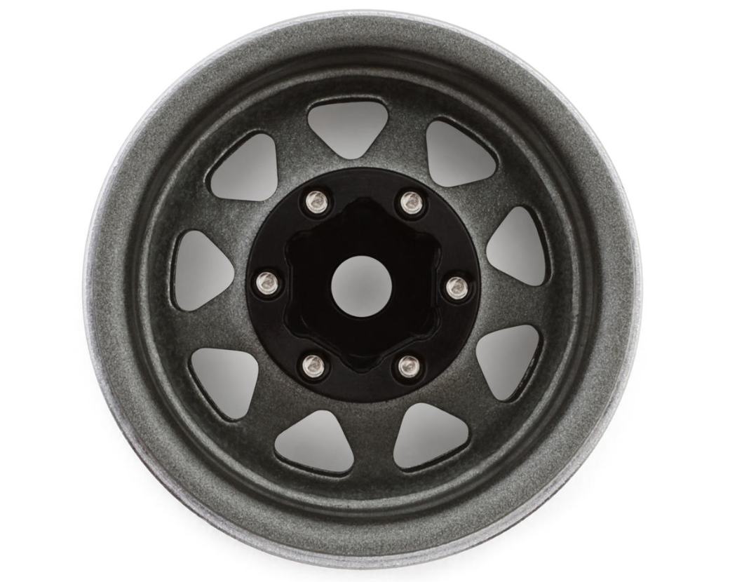 Injora 1.0" Stamped Steel Beadlock Wheels (W1004) Multiple Colors-INJYQW-1004BK