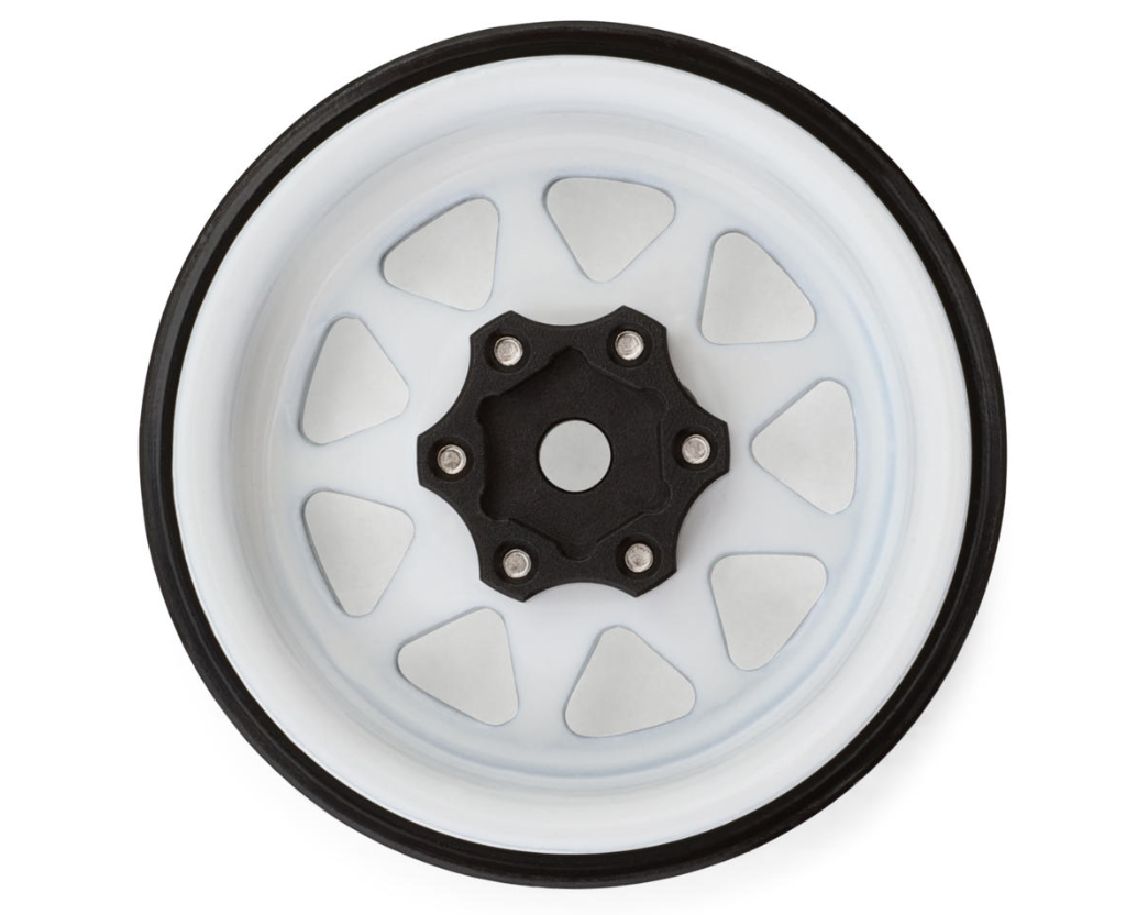 Injora Stamped Steel 1.3" Beadlock Wheels (W1312)-INJYQW-1312WH