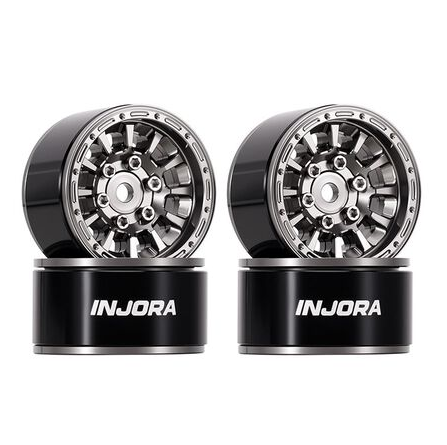 Injora 1.0" Aluminum Beadlock Wheels (W1056)-INJDGW-1056GD