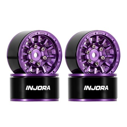 Injora 1.0" Aluminum Beadlock Wheels (W1056)-INJDGW-1056GD