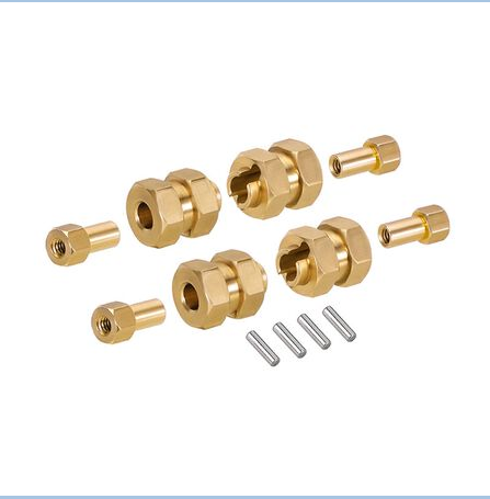 Injora +5mm Brass Wheel Hex for SCX24-INJSCX24-17