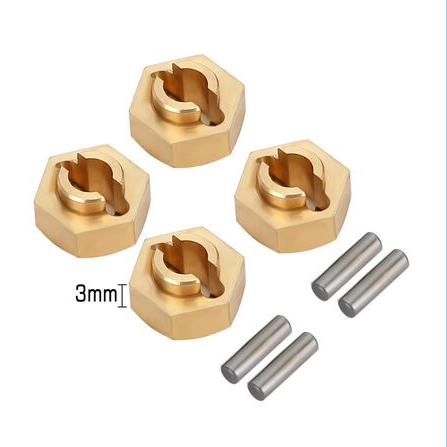 Injora 3mm Brass Wheel Hex for SCX24-INJSCX24-33GD