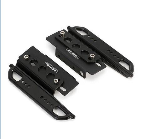 Injora Metal Rock Sliders for SCX24 JLU Deadbolt Bronco-INJSCX24-66BK