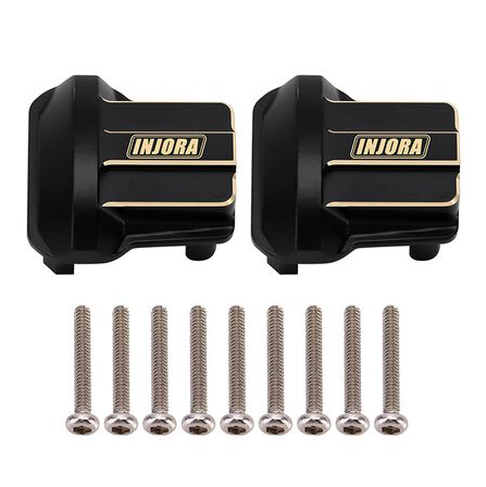 Injora Black Brass Diff Covers for TRX4M-INJTRX4M-01BK
