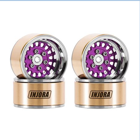 Injora 1.0" ModuWheel Beadlock Wheels (MW1016) Multiple Colors-INJYQW-MW1016BK