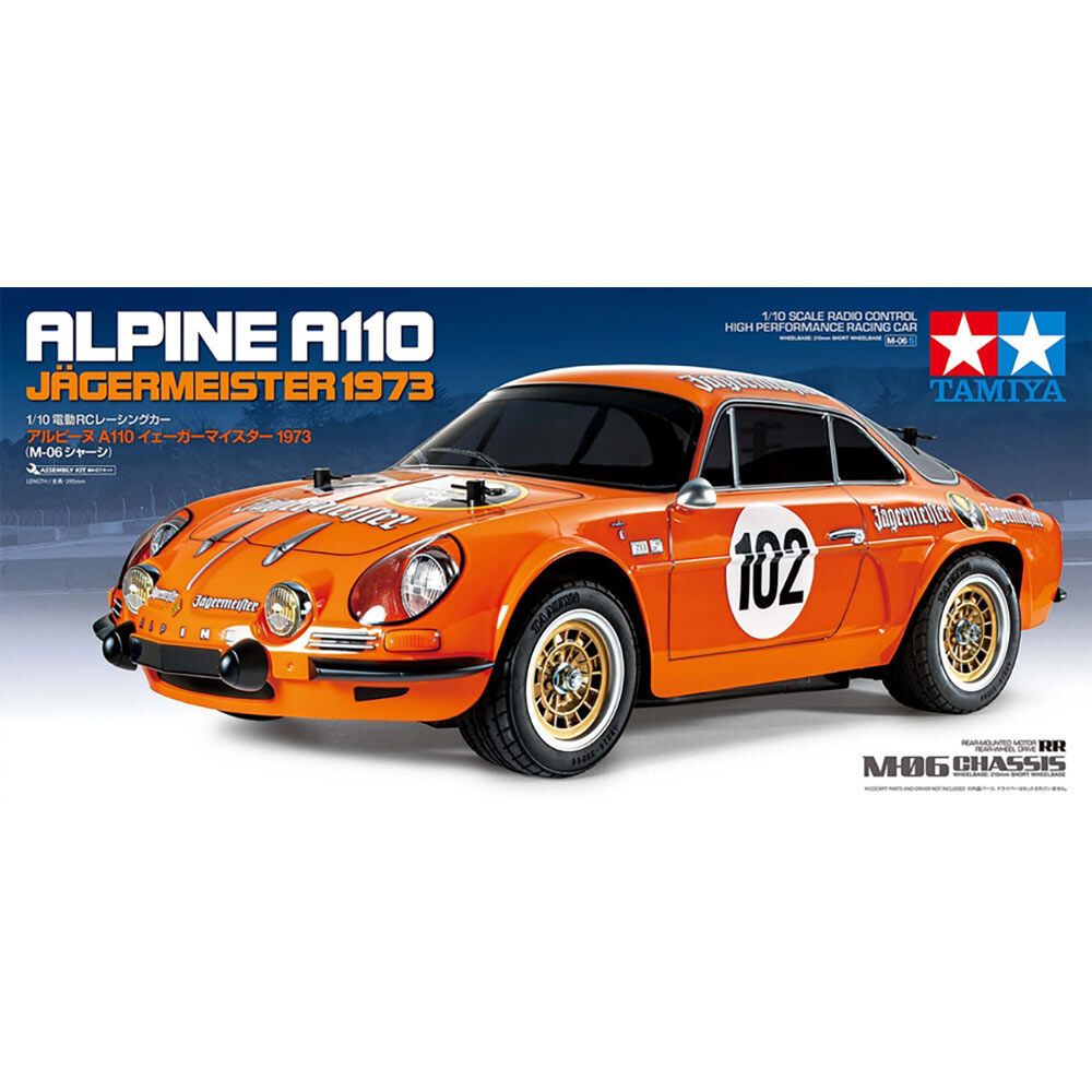 Tamiya 1:10 Alpine A110 Jagermeister 1973 M-06 2WD Brushed On-Road Kit-TAM58708A