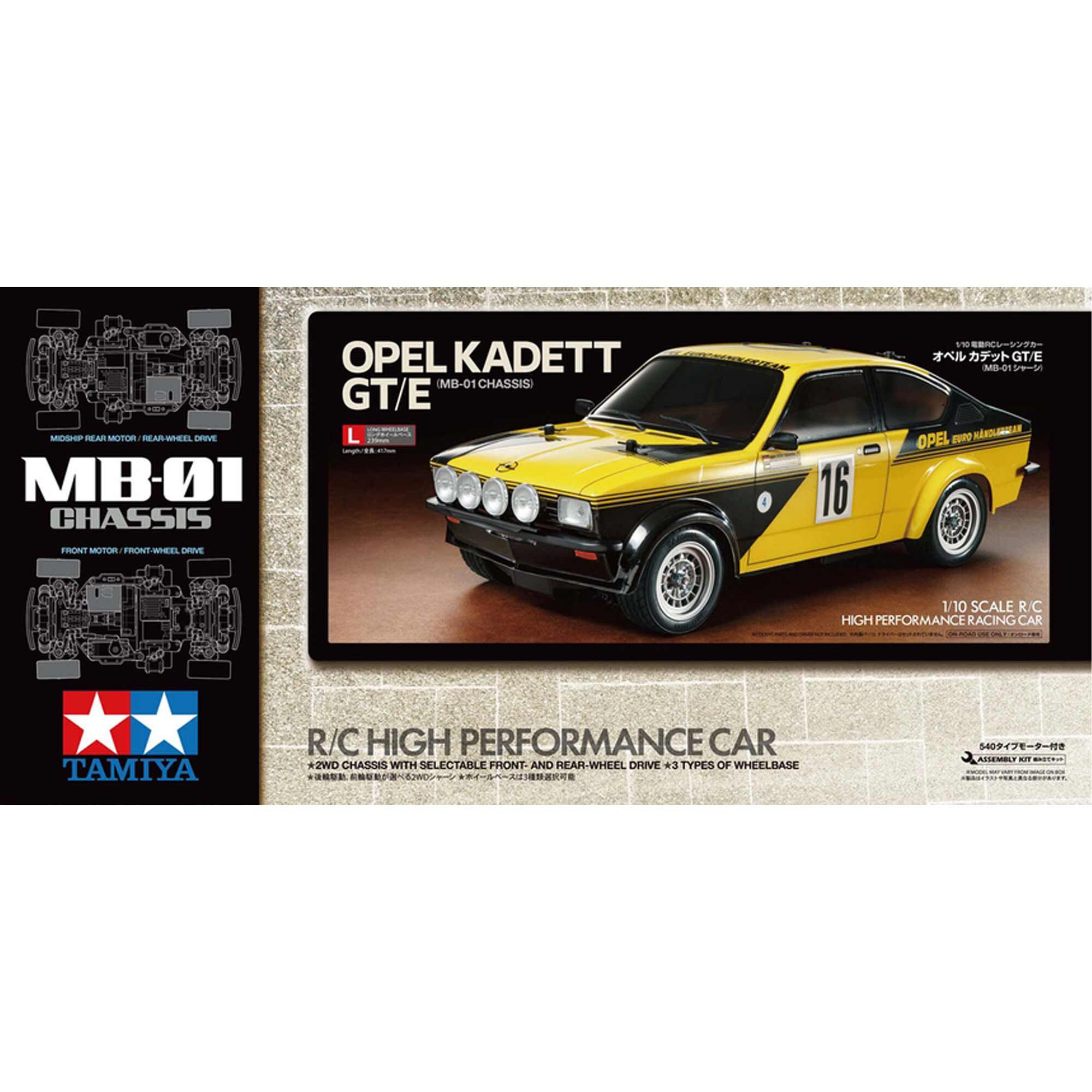 Tamiya 1:10 RC Opel Kadett GT/E Brushed (MB-01)-TAM58729A