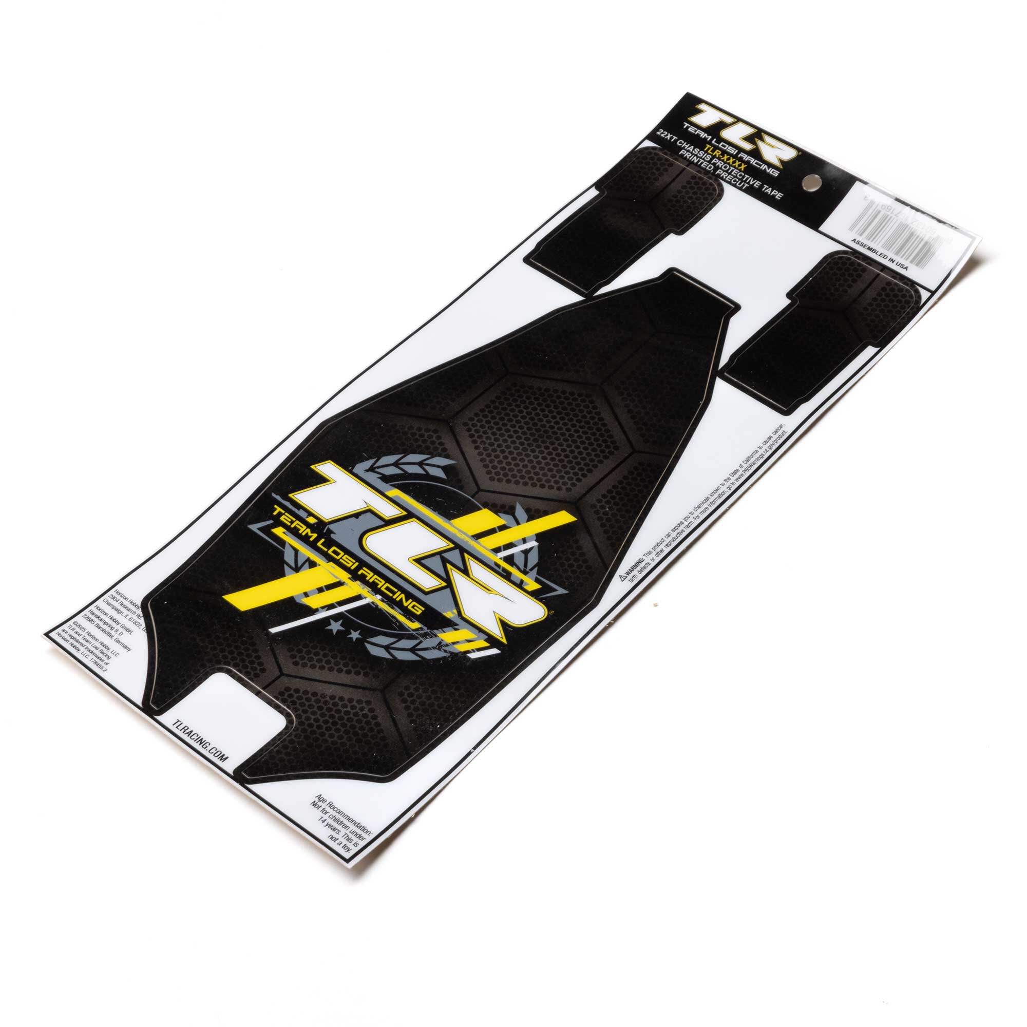 Team Losi Racing 22X-T Chassis Protective Tape, Printed, Precut-TLR-1263