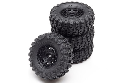 OFFICIALLY LICENSED WHEELS & TIRES for the Axial 1/30 SCX30 Jeep Wrangler 4X4 RTR RC