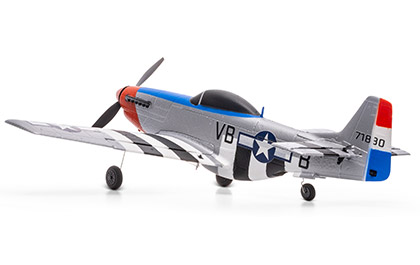 Pre-assembled HobbyZone P-51D Mustang Micro 450mm RTF electric airplane with SAFE Technology (HBZ-1251) - Fully finished and ready to fly.