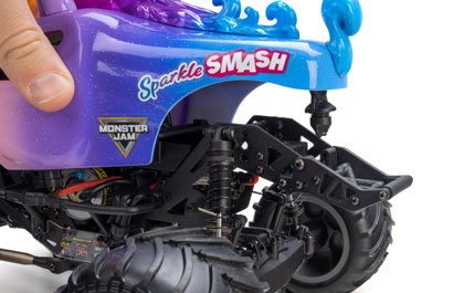 TWO-POSITION WHEELIE BAR for the Losi 1/18 Mini LMT Sparkle Smash 2S Ready-To-Run Brushed Monster Truck