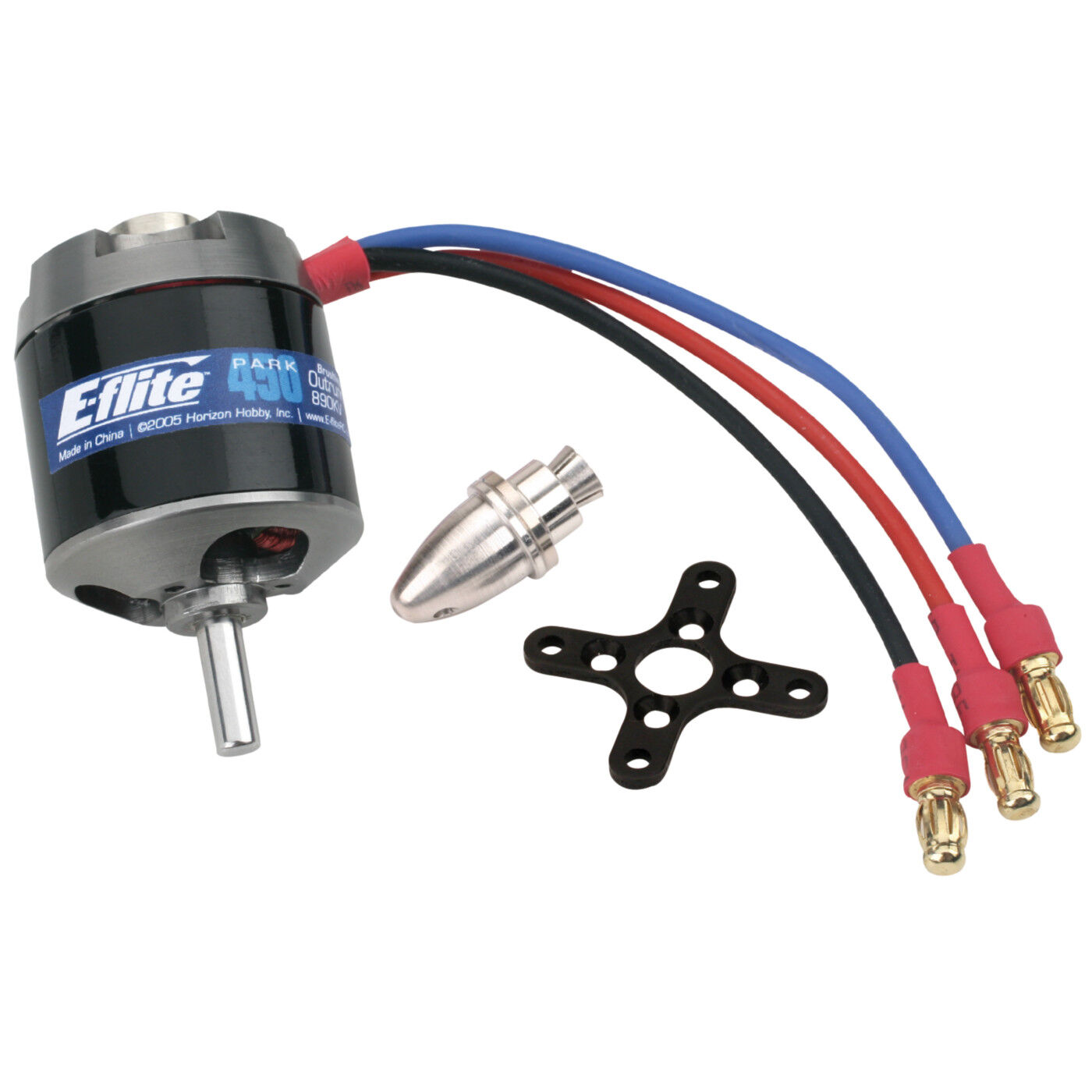 Park 450 Brushless Outrunner Motor, 890Kv: 3.5mm Bullet