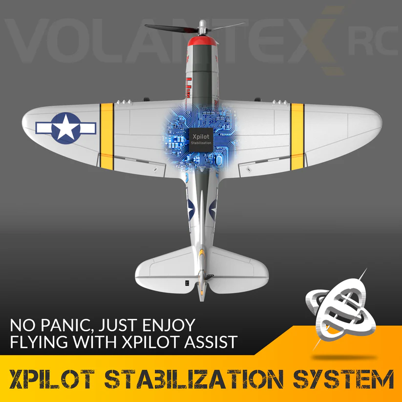 VOLANTEXRC P47 Thunderbolt 400mm RTF/PNP RC Warbirds Airplane 4CH w/ Gyro 15.7''-76116