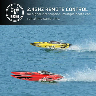 VOLANTEXRC Atomic 45mph High Speed Brushless Remote Control RC Boat (79204) RTR