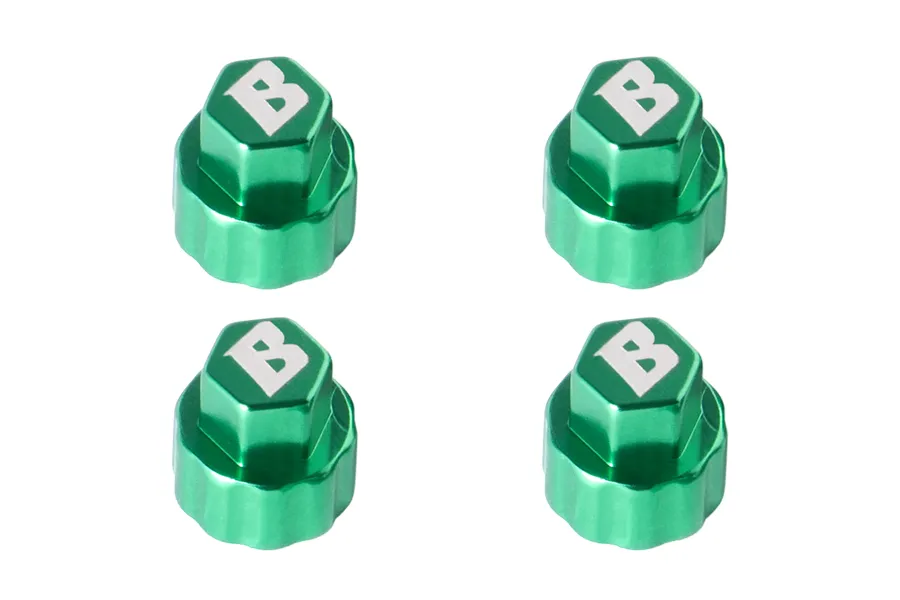 BATRAZZI M3 Aluminum Wheel Hub Covers for FCX18 & FCX24 Green (4 Pcs) BTZ1085GN-AL