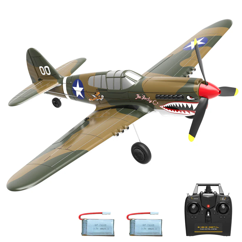 VOLANTEXRC Warhawk P40 400mm RTF RC Warbirds Mini Airplane 4CH 15.7''-76113