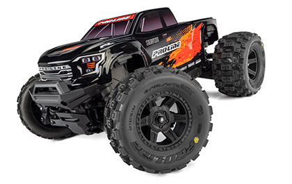 Blacked Out Brute Styling for the Pro-Line 1/16 Pre-Cut Truck Body Tough Color Black