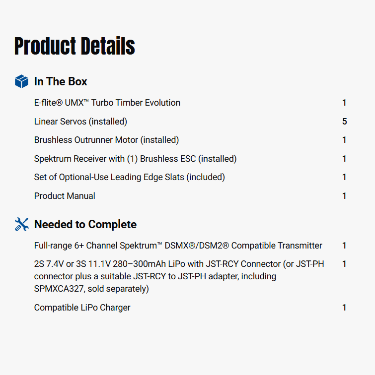 UMX Turbo Timber Evolution BNF Basic