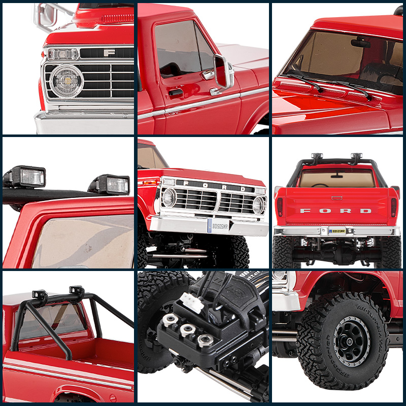 FMS 1:18 FCX18 II Ford F-100 RC Crawler RTR Brushed (199mm Wheelbase)-118L01BDBUWH
