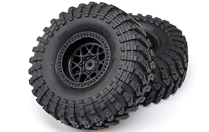 KMC GRENADE WHEELS & OFFICIALLY LICENSED MAXXIS TIRES  for the Axial SCX10 III Coyote RC Rock Crawler