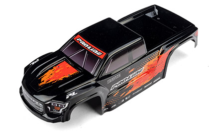 Pre-Cut for Fast Installation for the Pro-Line 1/16 Pre-Cut Truck Body Tough Color Black