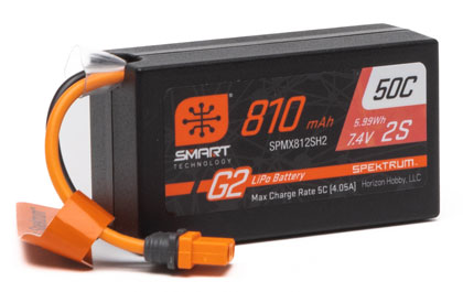 SPEKTRUM SMART G2 2S LIPO BATTERY for the Losi 1/18 Mini LMT Sparkle Smash 2S Ready-To-Run Brushed Monster Truck