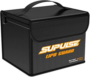 SUPULSE Lipo Safe Bag x1 Fireproof Explosionproof for Lithium Battery Storage and Charging(7.9" x 5.9" x 5.9")