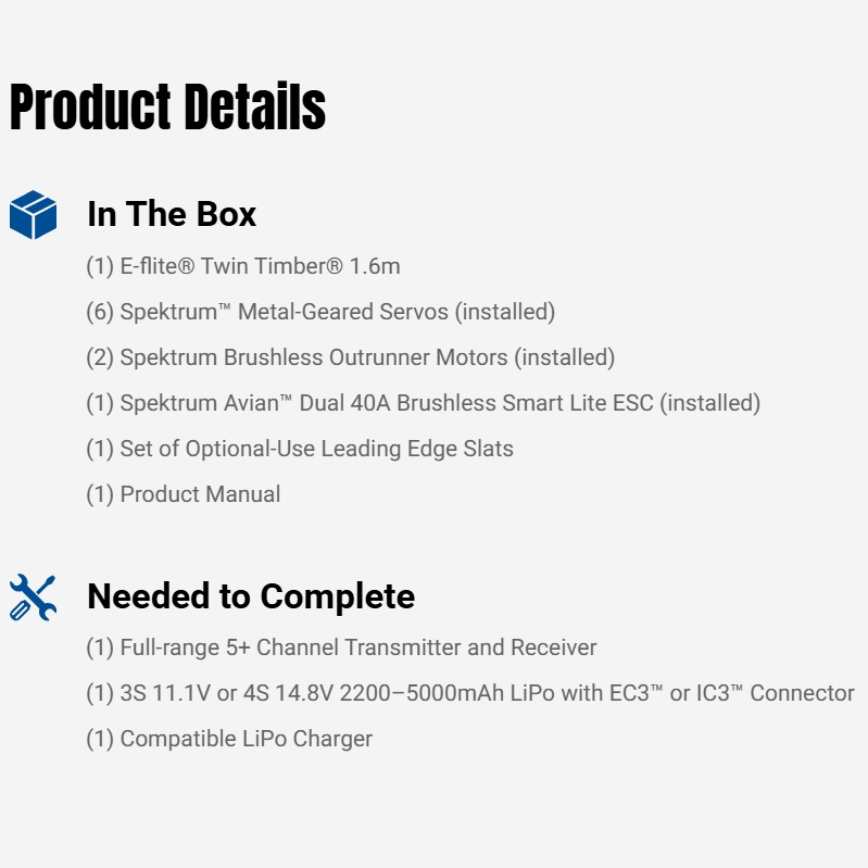 E-flite Twin Timber 1.6m PNP