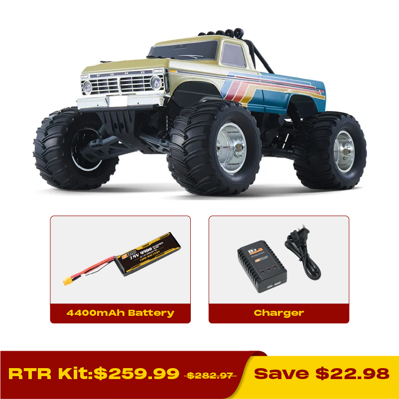 FMS 1:10 Ford F-100 RS Brushless Monster Truck-FMS11023RSBK-BL/FMS11023RSBG-BL