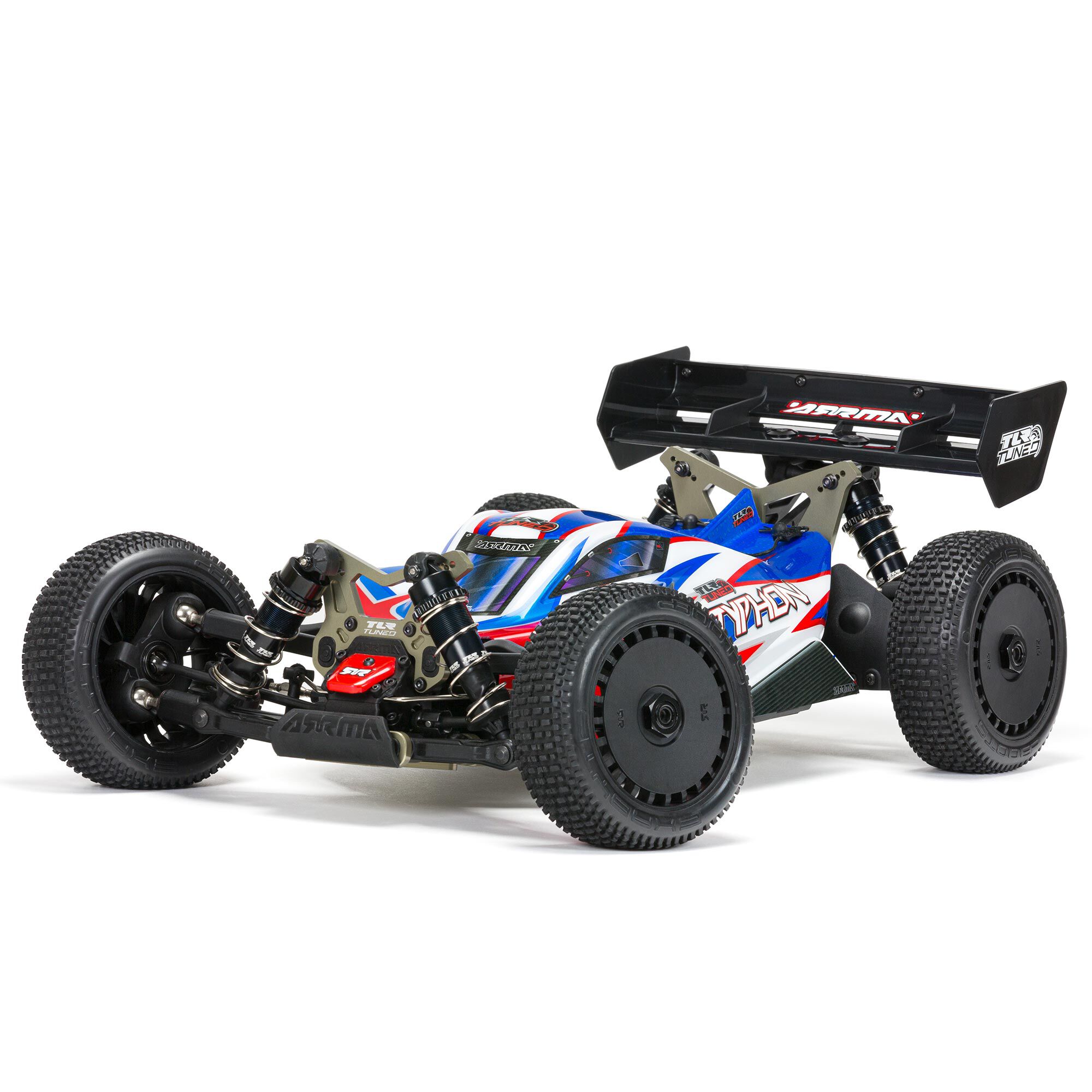 ARRMA 1/8 TYPHON 6S TLR Tuned 4X4 RTR Brushless Buggy, Red/Blue-ARA8406