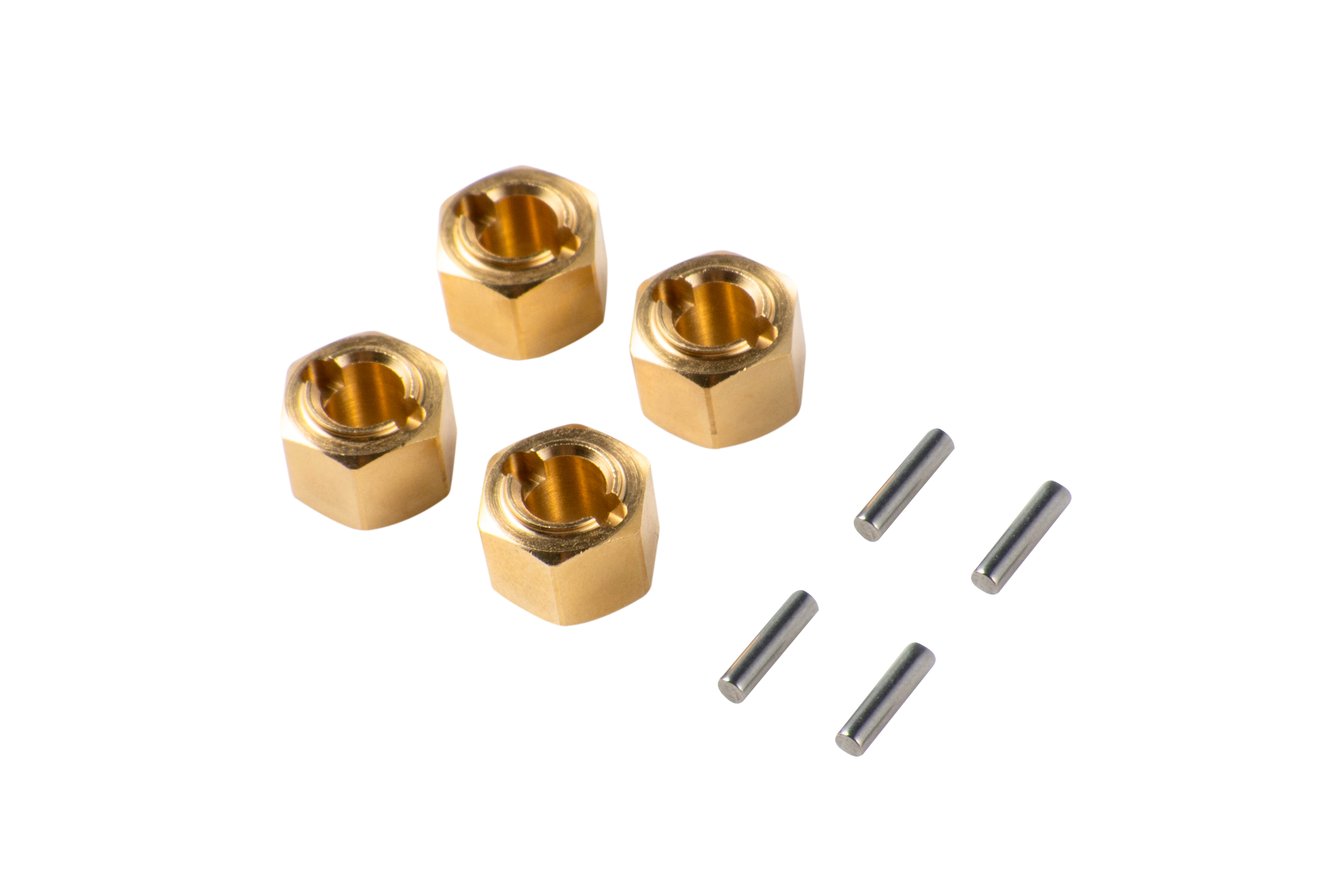 Batrazzi Brass 7mm Wheel Hex Hub Adapter for FMS FCX18II (4 Pcs) 5.3mm-BTZ1190GD
