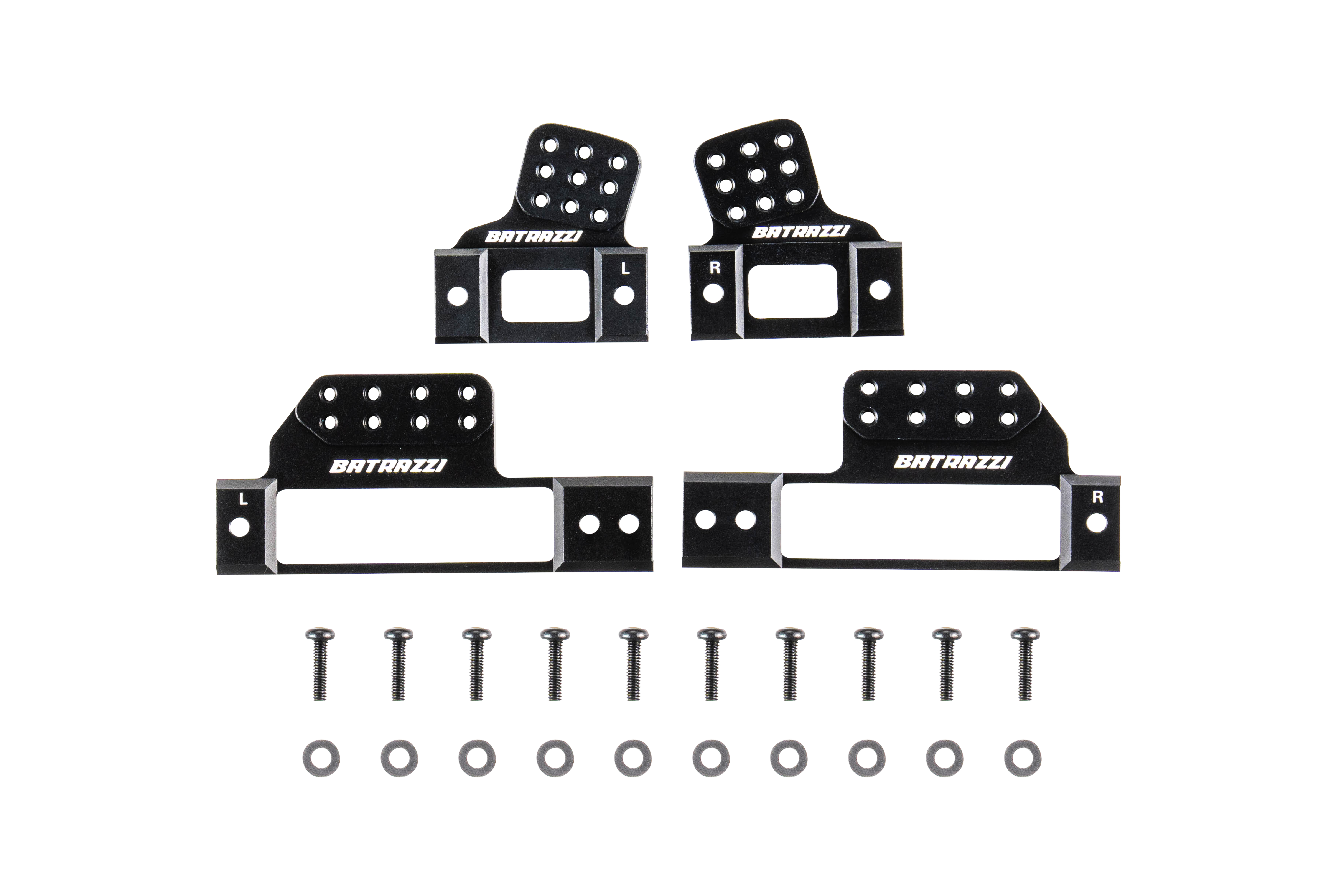 Batrazzi Aluminum Shock Mounts for FMS FCX18II (Long Version)-BTZ1198BK