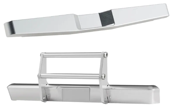 BATRAZZI CNC Aluminum Front & Rear Bumper Set for FMS FCX18II F100 Silver (Front & Rear Bumper Set)-ECO-BTZ1193SL