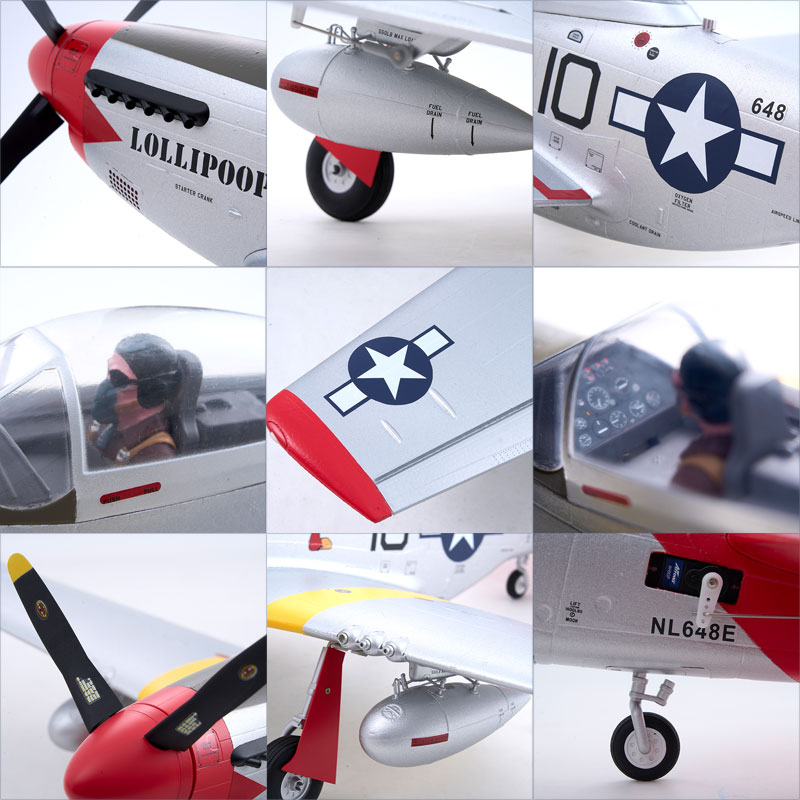 Arrows P-51D Mustang 850mm PNP/RTF with Vector Flight Stabilization System