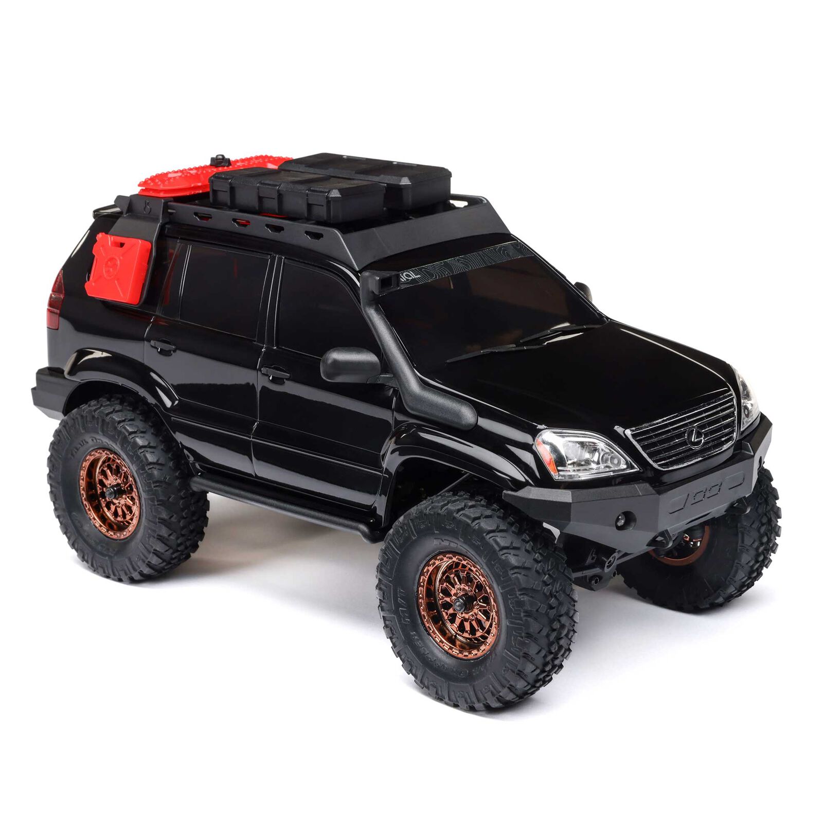 Axial 1:24 SCX24 Lexus GX 470 4X4 RTR Brushed Rock Crawler w/Battery&Charger, Silver&White-AXI-1532T2