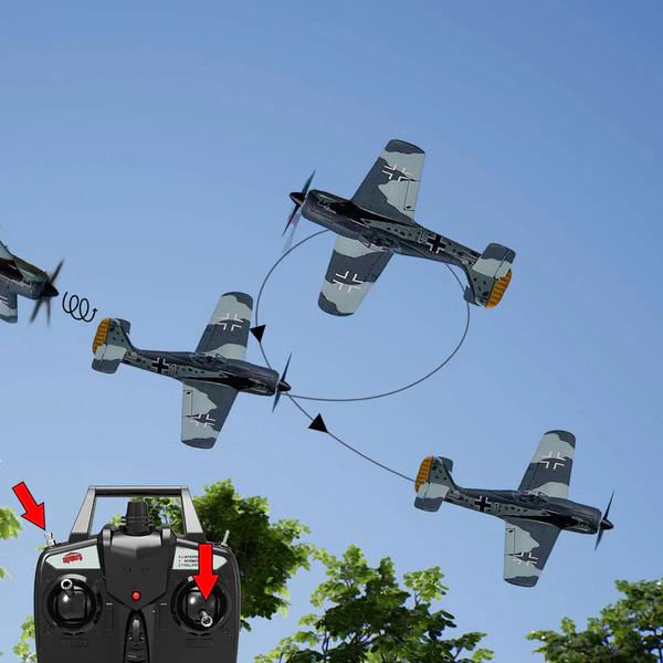 Rage R/C - Focke-Wulf Fw 190 Micro RTF Airplane with PASS (Pilot Assist Stability Software) System-RGRA1308