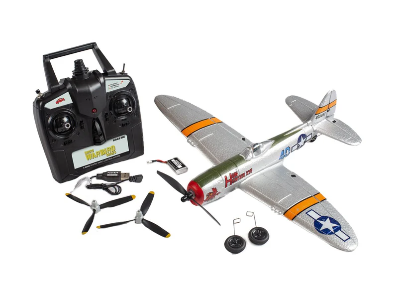 Rage R/C - P-47 Thunderbolt Micro RTF Airplane with PASS (Pilot Assist Stability Software) System-RGRA1307
