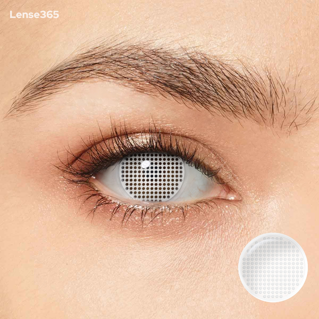 Lense365 Mesh White Cosplay Colored Contact Lenses