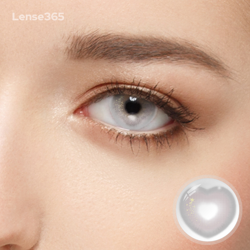 Lense365 Tik Tok Sweet Heart Blue Milk Grey Colored Contact Lenses